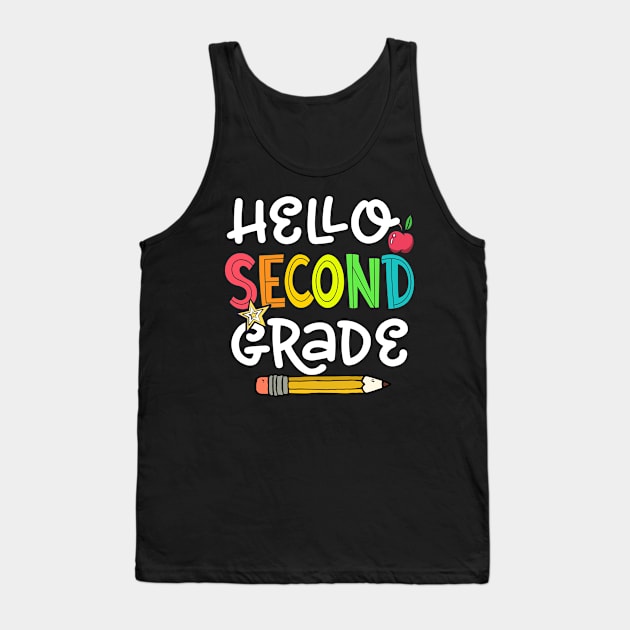 Hello Second Grade Back To School Ready For 2nd Grade Tank Top by nangtil20